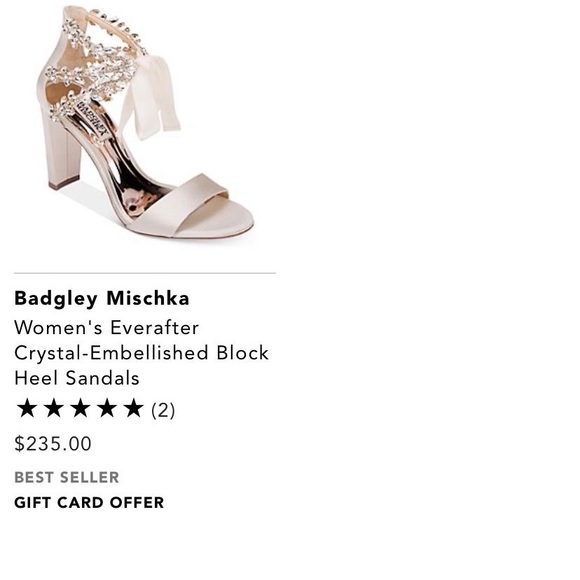 Women’s Badgley Mischka size 6 1/2 block heel sandals - Picture 7 of 7